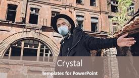  Presentation with virus infection - Theme having covid-19-pandemic-virus-infection background and a coral colored foreground