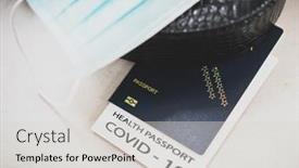  Presentation with high quality - Amazing PPT layouts having covid-19-passport-with-mask backdrop and a light gray colored foreground