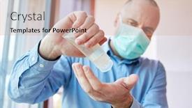  Presentation with disinfection - Beautiful PPT layouts featuring covid-19-patient-in-quarantine backdrop and a soft green colored foreground