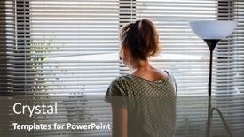  Presentation with mental-health - Colorful PPT layouts enhanced with covid-19-quarantine-mental-health backdrop and a dark gray colored foreground