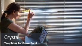  Presentation with mental health - PPT layouts having covid-19-quarantine-mental-health background and a ocean colored foreground