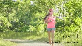 Presentation with cardio - Audience pleasing PPT layouts consisting of covid-19-running-woman-wearing backdrop and a yellow colored foreground