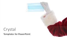  Presentation with covid - Beautiful slide set featuring covid-19-santa-claus-santa backdrop and a white colored foreground
