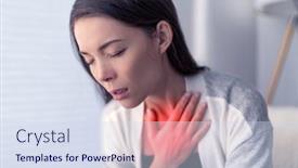  Presentation with symptoms - Presentation theme with covid-19-shortness-of-breath background and a sky blue colored foreground