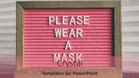  Presentation with businesses - Colorful presentation enhanced with covid-19-sign-please-wear backdrop and a coral colored foreground