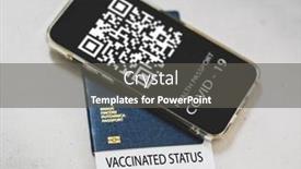  Presentation with high quality - Amazing slide deck having covid-19-smartphone-qr-code backdrop and a dark gray colored foreground