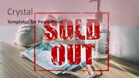  Presentation with medical sign - PPT layouts enhanced with covid-19-sold-out-red background and a coral colored foreground