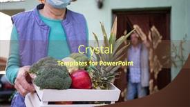  Presentation with elderly home - Audience pleasing theme consisting of covid-19-stay-home-delivering backdrop and a tawny brown colored foreground