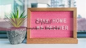  Presentation with deliver - Cool new presentation theme with covid-19-stay-home backdrop and a coral colored foreground