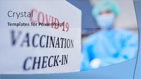  Presentation with covid coronavirus - PPT theme consisting of covid-19-vaccination-against-coronavirus background and a light blue colored foreground