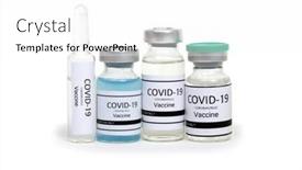  Presentation with ampoule - Presentation featuring covid-19-vaccine-ampoule-isolated background and a white colored foreground