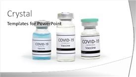  Presentation with ampoule - Amazing presentation theme having covid-19-vaccine-ampoule-isolated backdrop and a white colored foreground