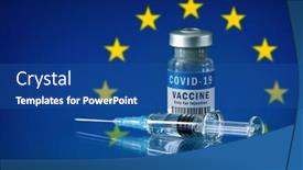  Presentation with vaccination - Audience pleasing theme consisting of covid-19-vaccine-and-syringe backdrop and a ocean colored foreground