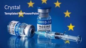  Presentation with covid vaccine - Cool new slides with covid-19-vaccine-and-syringe backdrop and a ocean colored foreground