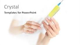  Presentation with physician - PPT theme featuring covid-19-vaccine-in-physician background and a white colored foreground