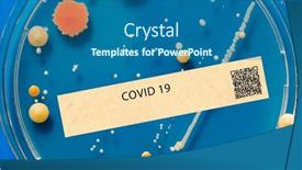  Presentation with viral - Slide set having covid-19-viral-respiratory-illness background and a ocean colored foreground