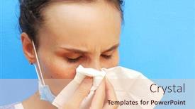  Presentation with epidemic - Beautiful slide set featuring covid-19-virus-epidemic-woman backdrop and a lemonade colored foreground