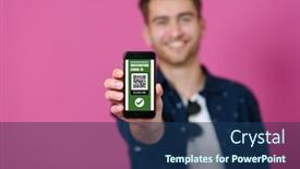  Presentation with passport - Theme consisting of covid-passport-a-young-man background and a ocean colored foreground