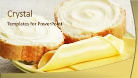  Presentation with dairy - Slide set having cow cheese - dairy produce foodstuffs shot background and a  colored foreground