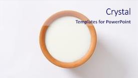  Presentation with cow milk - Amazing theme having cow goat - overhead view of ceramic bowl backdrop and a sky blue colored foreground