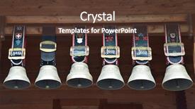  Presentation with region - Slide deck featuring cow goat - traditional swiss cowbells in jungfrau background and a  colored foreground