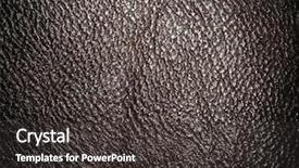  Presentation with texture of synthetic leather buff - PPT theme featuring cow template - black leather texture background background and a dark gray colored foreground