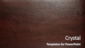  Presentation with brown leather - PPT layouts with cow template - brown leather texture as background background and a tawny brown colored foreground