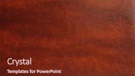  Presentation with brown leather - Theme having cow template - brown leather texture as background background and a tawny brown colored foreground