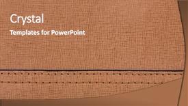  Presentation with brown leather - Slide set with cow template - brown leather texture background and a  colored foreground