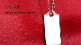  Presentation with leather - Slide set featuring cow template - red leather texture with metal background and a crimson colored foreground