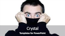  Presentation with portrait of a shy embarrassed - Cool new theme with cowardly - caucasian man portrait expressing portrait backdrop and a black colored foreground