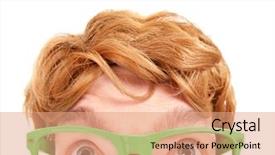  Presentation with funny retirement - Cool new slide deck with cowardly - funny nerdy guy looking up backdrop and a coral colored foreground