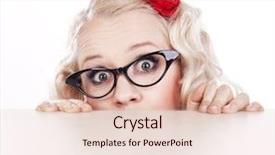  Presentation with desk - Cool new theme with cowardly - girl hiding behind a desk backdrop and a lemonade colored foreground