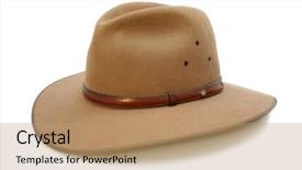  Presentation with cowboy hat - Slides enhanced with cowboy hat - australian felt bush background and a coral colored foreground
