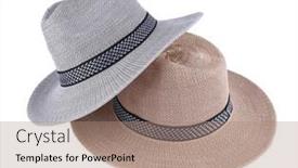  Presentation with cowboy hat - PPT theme consisting of cowboy-hat-isolated-on-white background and a  colored foreground