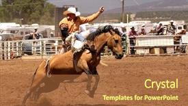  Presentation with cow - Slide deck featuring cowboy background and a red colored foreground