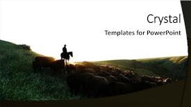  Presentation with cowboys - Amazing presentation theme having cowboys on a cattle round backdrop and a white colored foreground