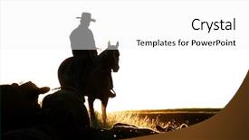  Presentation with cattle - Cool new presentation theme with cowboys on a cattle round backdrop and a white colored foreground