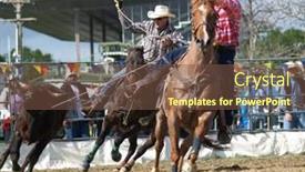  Presentation with cowboys - Amazing presentation having cowboys-with-lassos backdrop and a tawny brown colored foreground