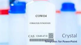  Presentation with chemical plastic - Presentation theme consisting of cowo4-cobalt-ii-tungstate-cas background and a sky blue colored foreground
