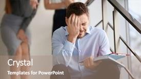  Presentation with coworkers - Cool new presentation with coworkers bullying their colleague backdrop and a coral colored foreground