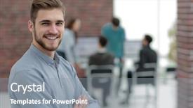  Presentation with purification process - Theme consisting of coworking process designers team working background and a gray colored foreground