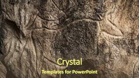  Presentation with art - Slides featuring cows on stone petroglyph art background and a tawny brown colored foreground