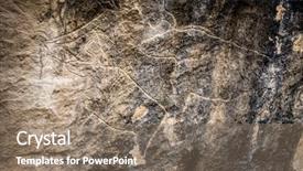  Presentation with art - PPT theme having cows on stone petroglyph art background and a violet colored foreground