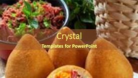  Presentation with beef jerky - Slide deck having coxinha-with-beef-jerky background and a tawny brown colored foreground