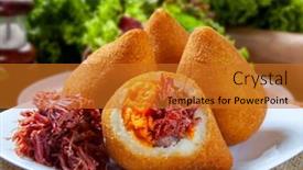  Presentation with beef jerky - PPT layouts consisting of coxinha-with-beef-jerky background and a gold colored foreground