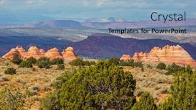  Presentation with wilderness - PPT theme having coyote-buttes-of-the-vermillion background and a light blue colored foreground