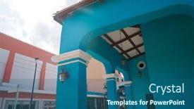  Presentation with mayan - Amazing theme having cozumel island houses plaza punta langosta in mexico mayan riviera backdrop and a ocean colored foreground