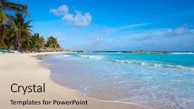  Presentation with maya - Slides with cozumel island in riviera maya background and a soft green colored foreground