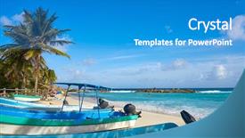  Presentation with island - Slides having cozumel island in riviera maya background and a teal colored foreground
